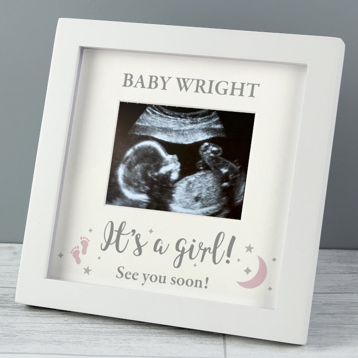 Personalised 'It's A Boy' or 'It's A Girl' 4 x 3 Baby Scan Frame
