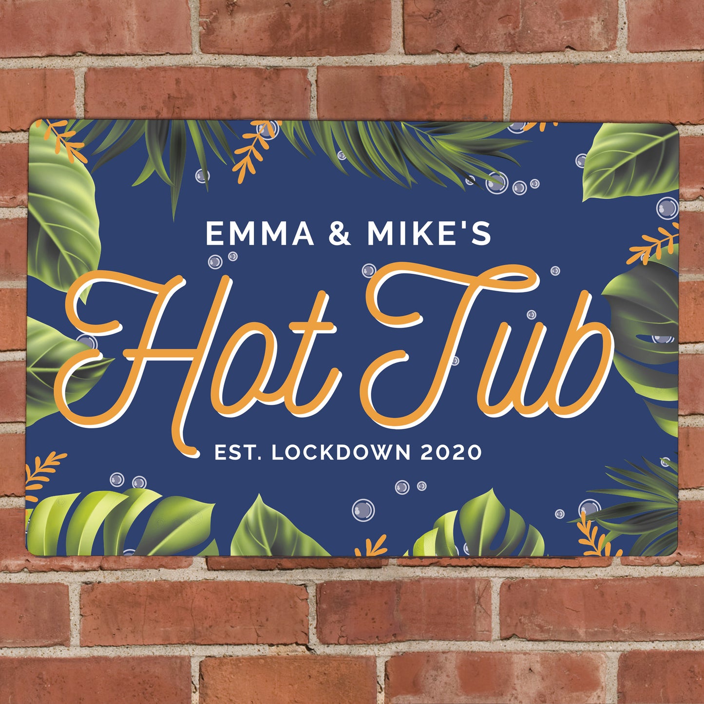 Personalised Hot Tub Metal Sign