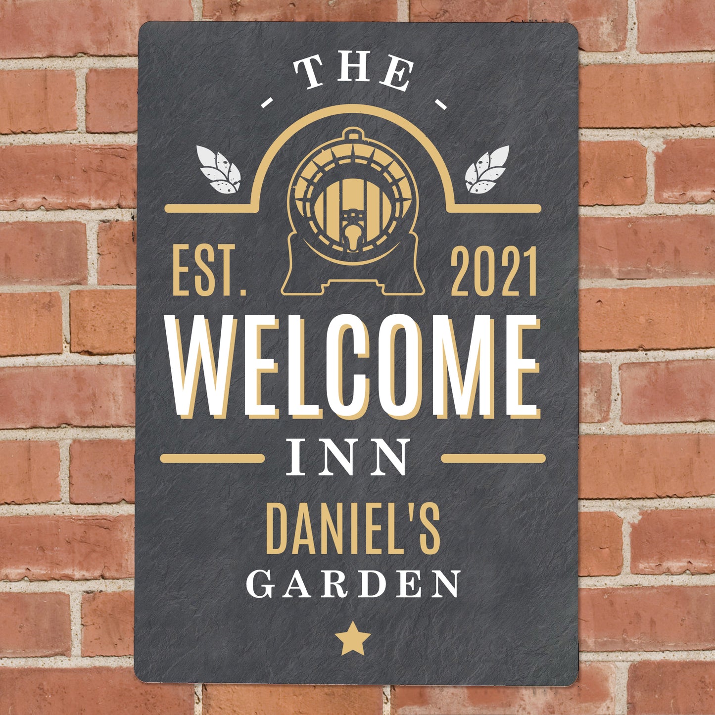 Personalised 'The Welcome Inn' Metal Sign