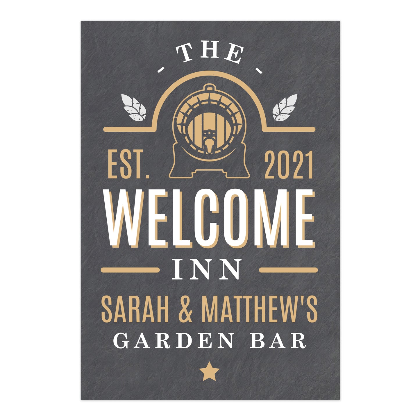 Personalised 'The Welcome Inn' Metal Sign