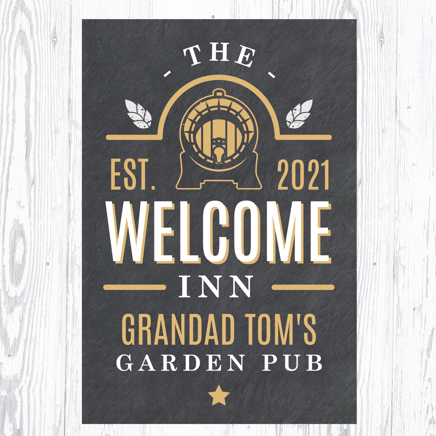 Personalised 'The Welcome Inn' Metal Sign