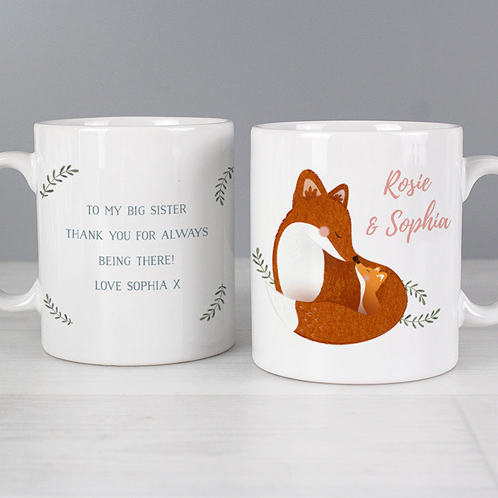 Personalised 'Mummy and Me' Fox Mug - Can choose any role (e.g. Aunt, Nanna etc.)