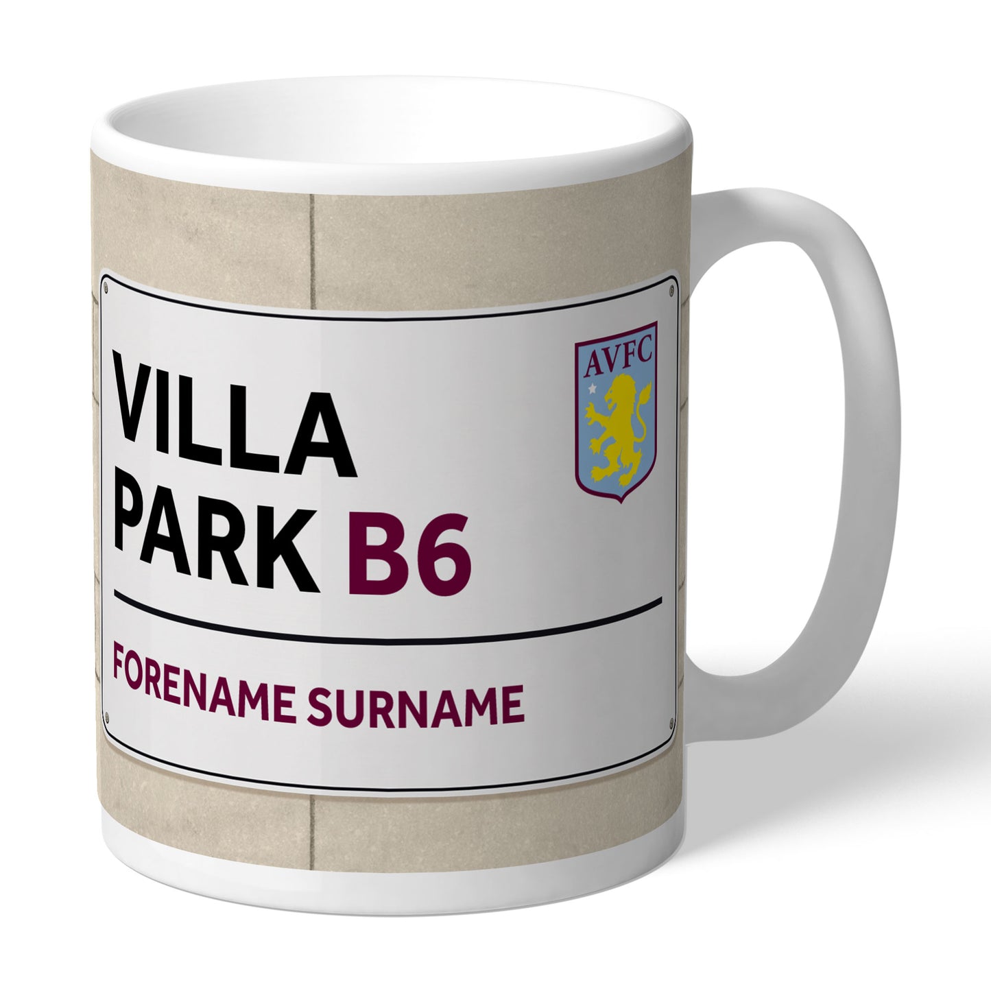 Personalised Football Team Street Sign Mugs - 8 Clubs Available