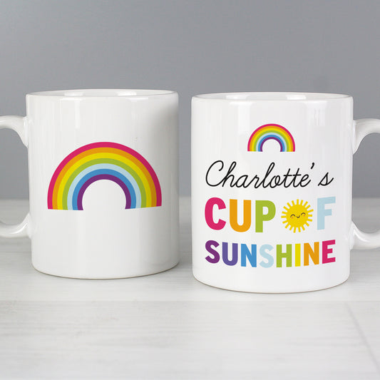 Personalised Rainbow 'Cup of Sunshine' Mug