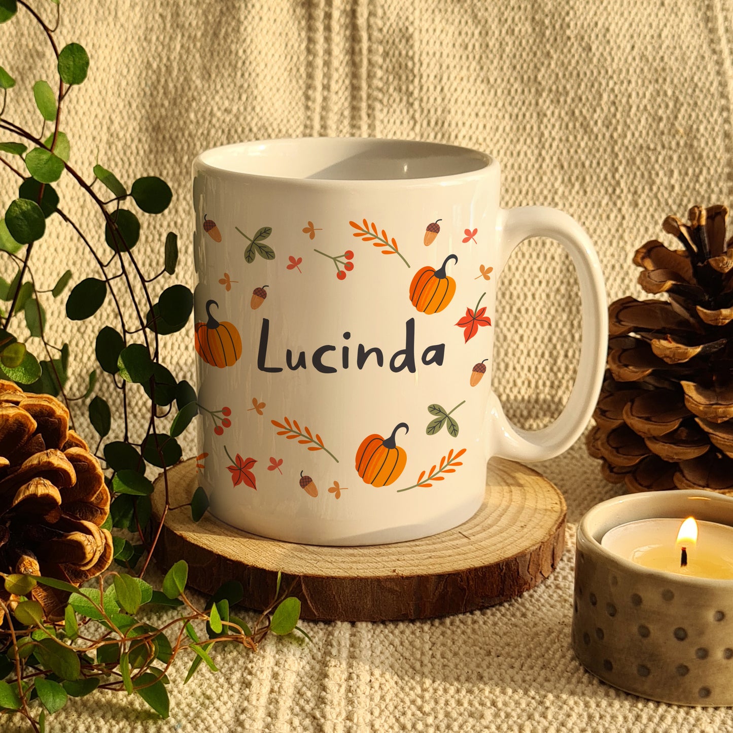 Personalised Pumpkin Mug - Great for Autumn/Halloween