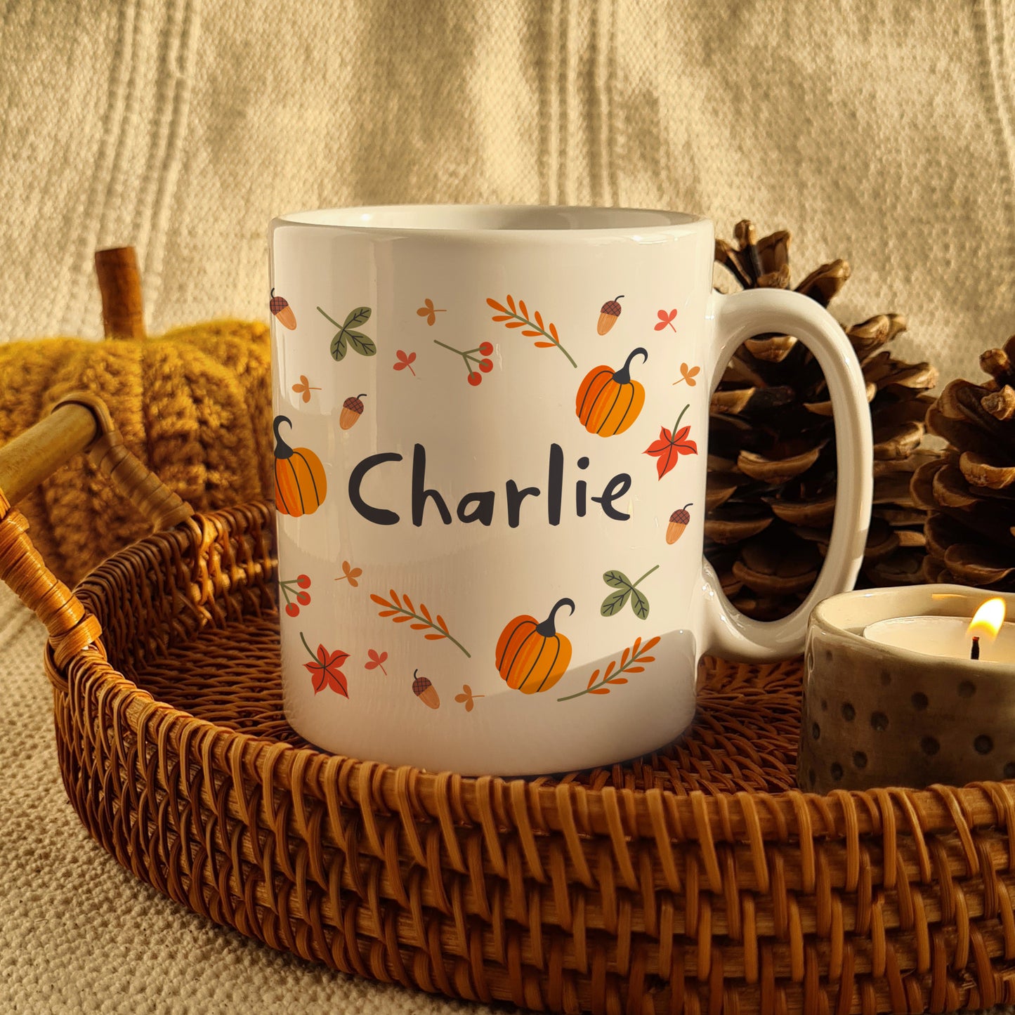 Personalised Pumpkin Mug - Great for Autumn/Halloween