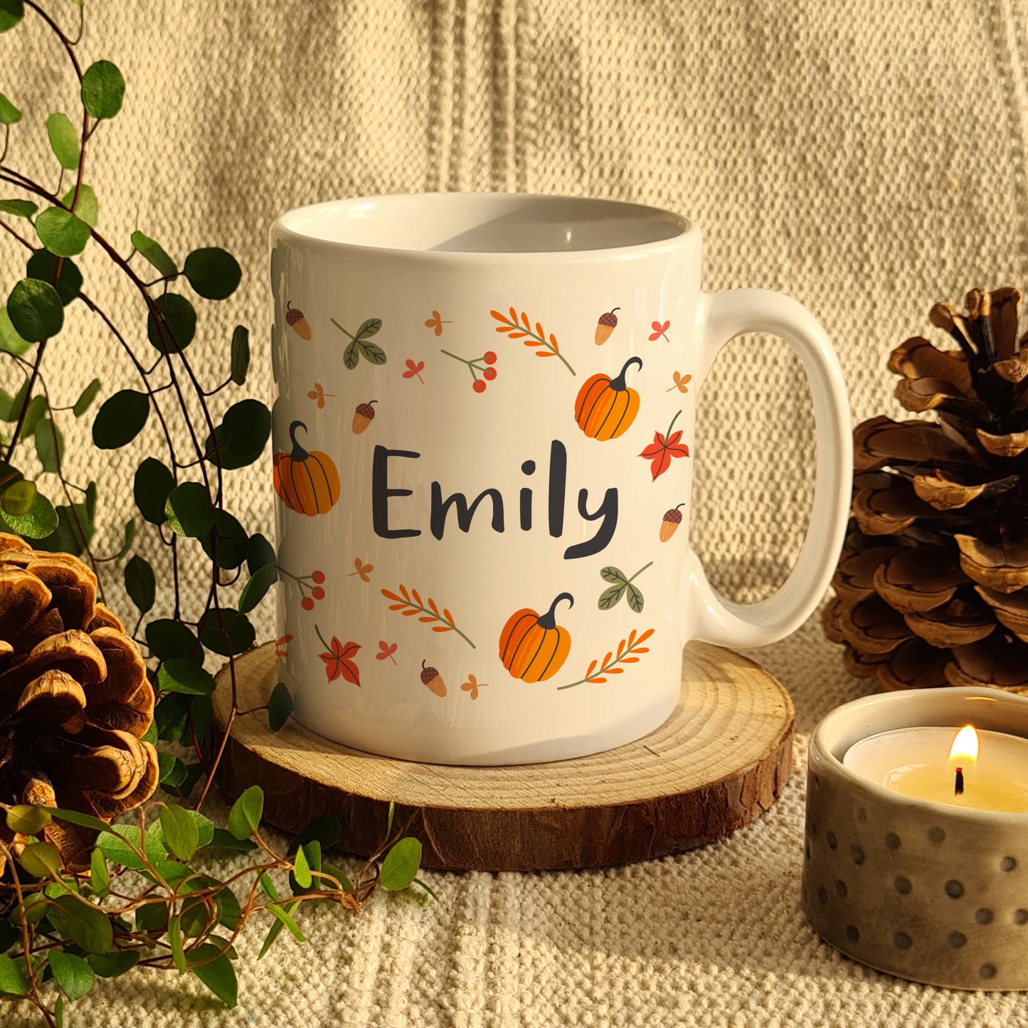 Personalised Pumpkin Mug - Great for Autumn/Halloween