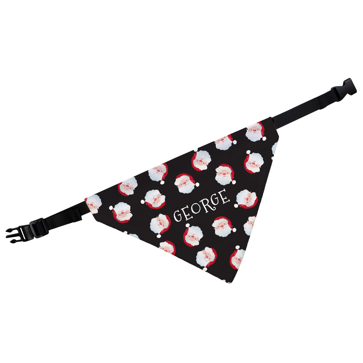 Personalised Christmas Dog Bandana with Santa Faces