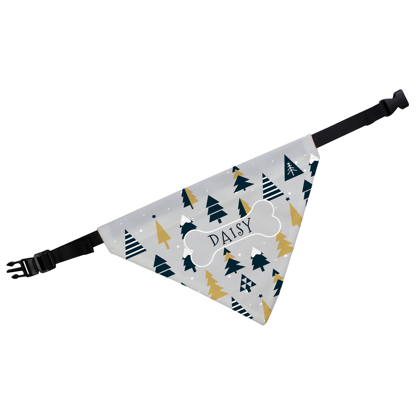Personalised Dog Bandana with Christmas Trees