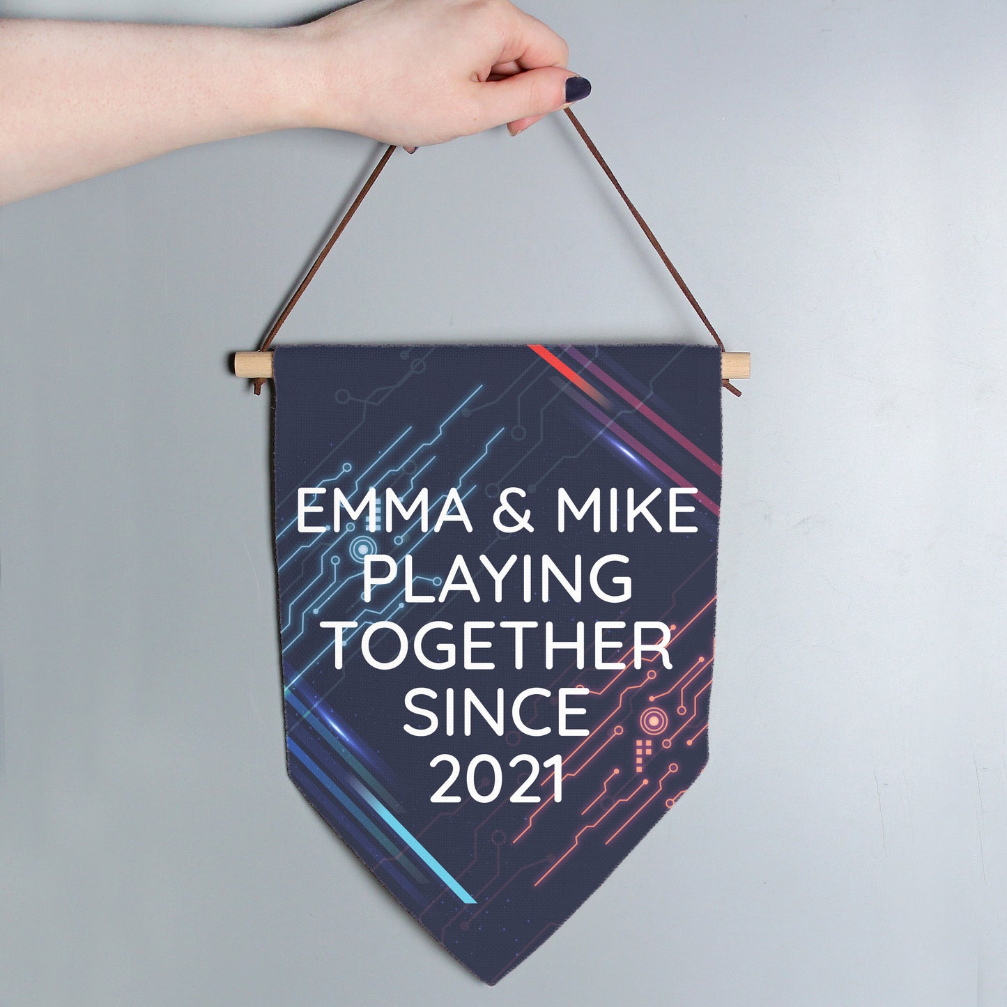 Personalised 'Free Text' Gaming Hanging Banner