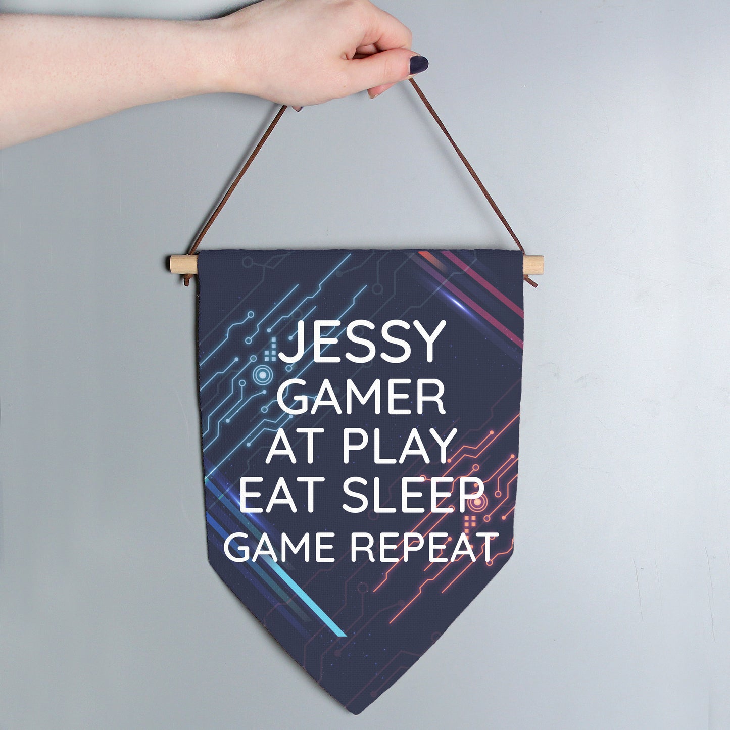 Personalised 'Free Text' Gaming Hanging Banner