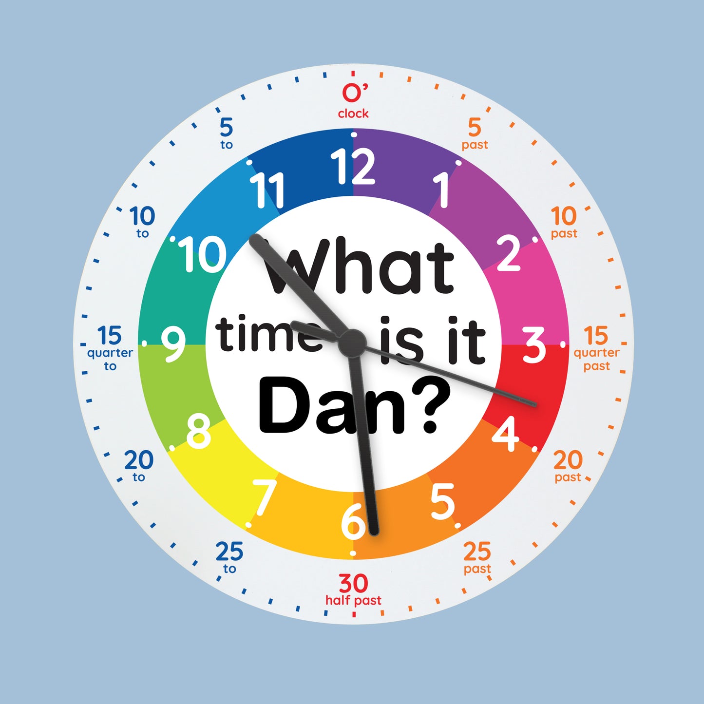 Personalised 'What time is it?' Wooden Wall Clock