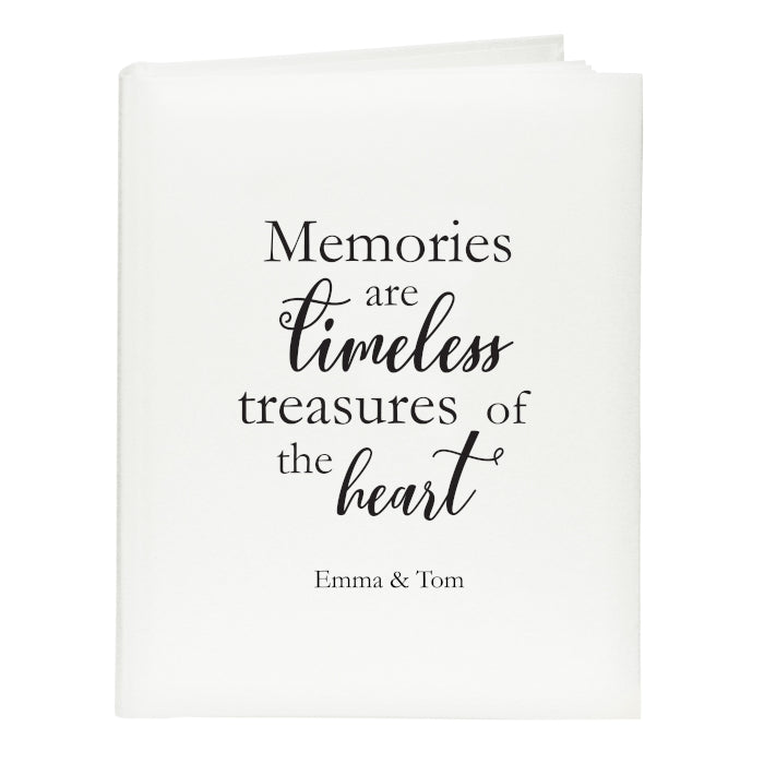 Personalised 'Memories are Timeless' Traditional Photograph Album - perfect for Christenings, Weddings, Anniversaries, etc.