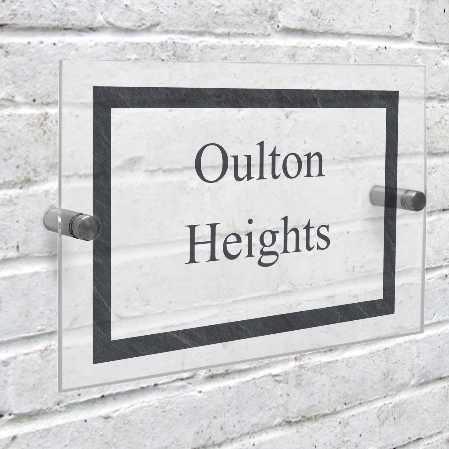 Personalised Slate Effect Acrylic House Sign