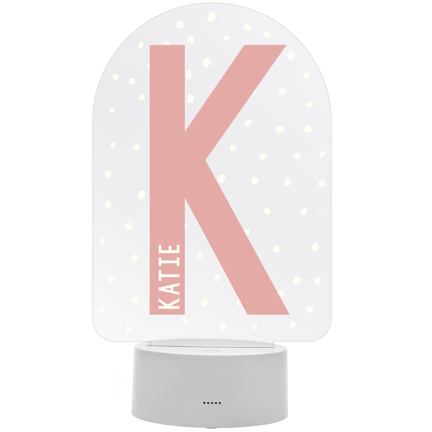 Personalised Pink LED Colour Changing Night Light