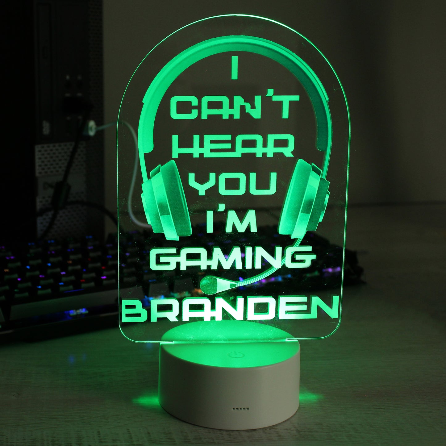 Personalised Gaming (Blue) LED Colour Changing Light