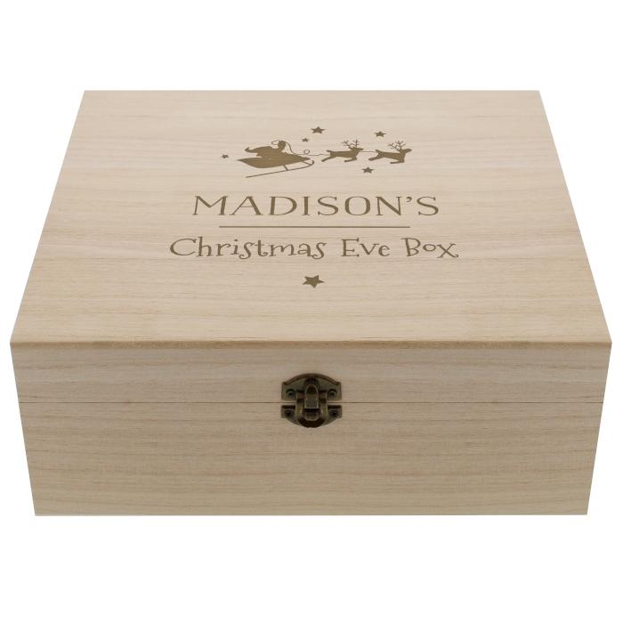 Personalised Wooden Christmas Eve Box