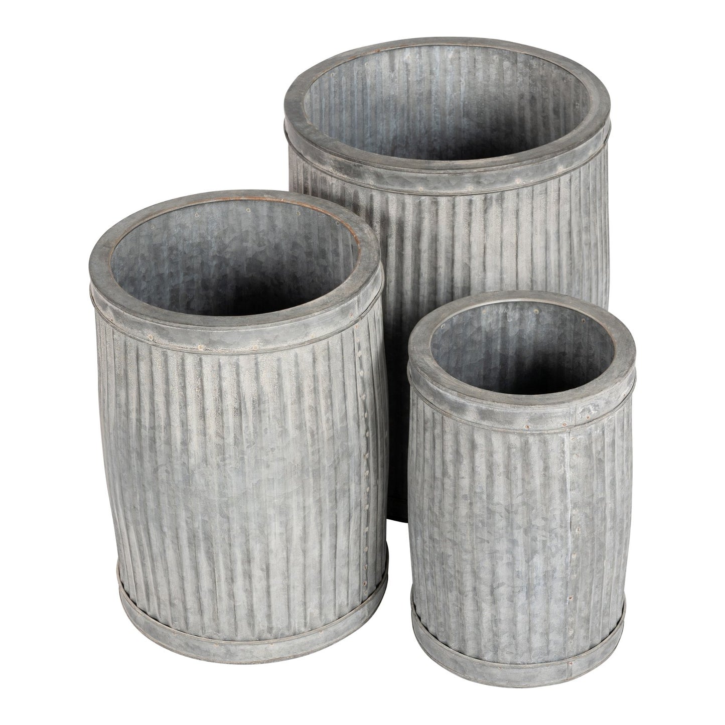 Set Of 3 Garden Dolly (Planter) Tubs