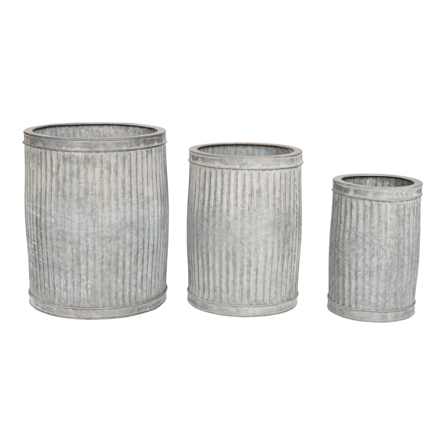 Set Of 3 Garden Dolly (Planter) Tubs
