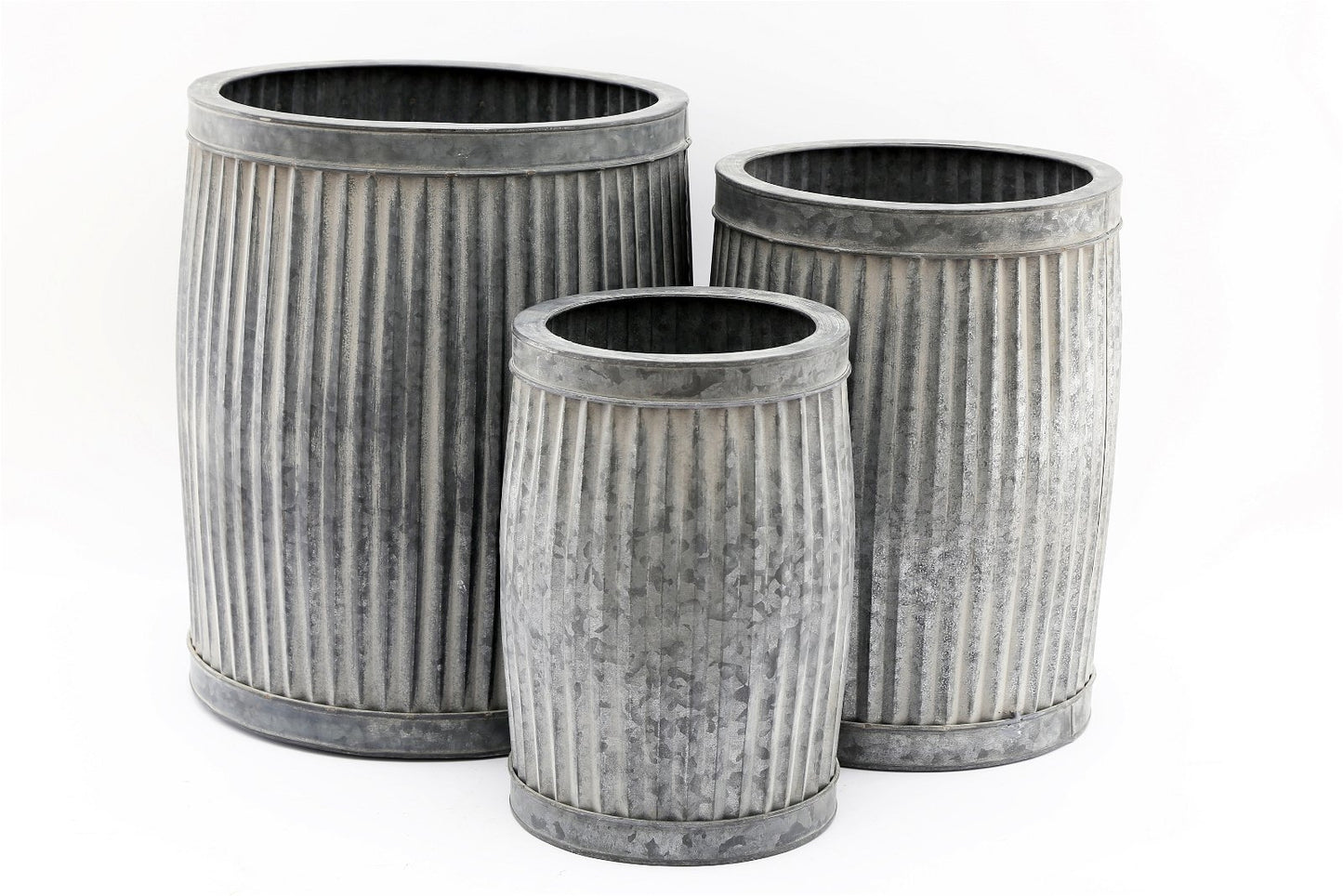 Set Of 3 Garden Dolly (Planter) Tubs