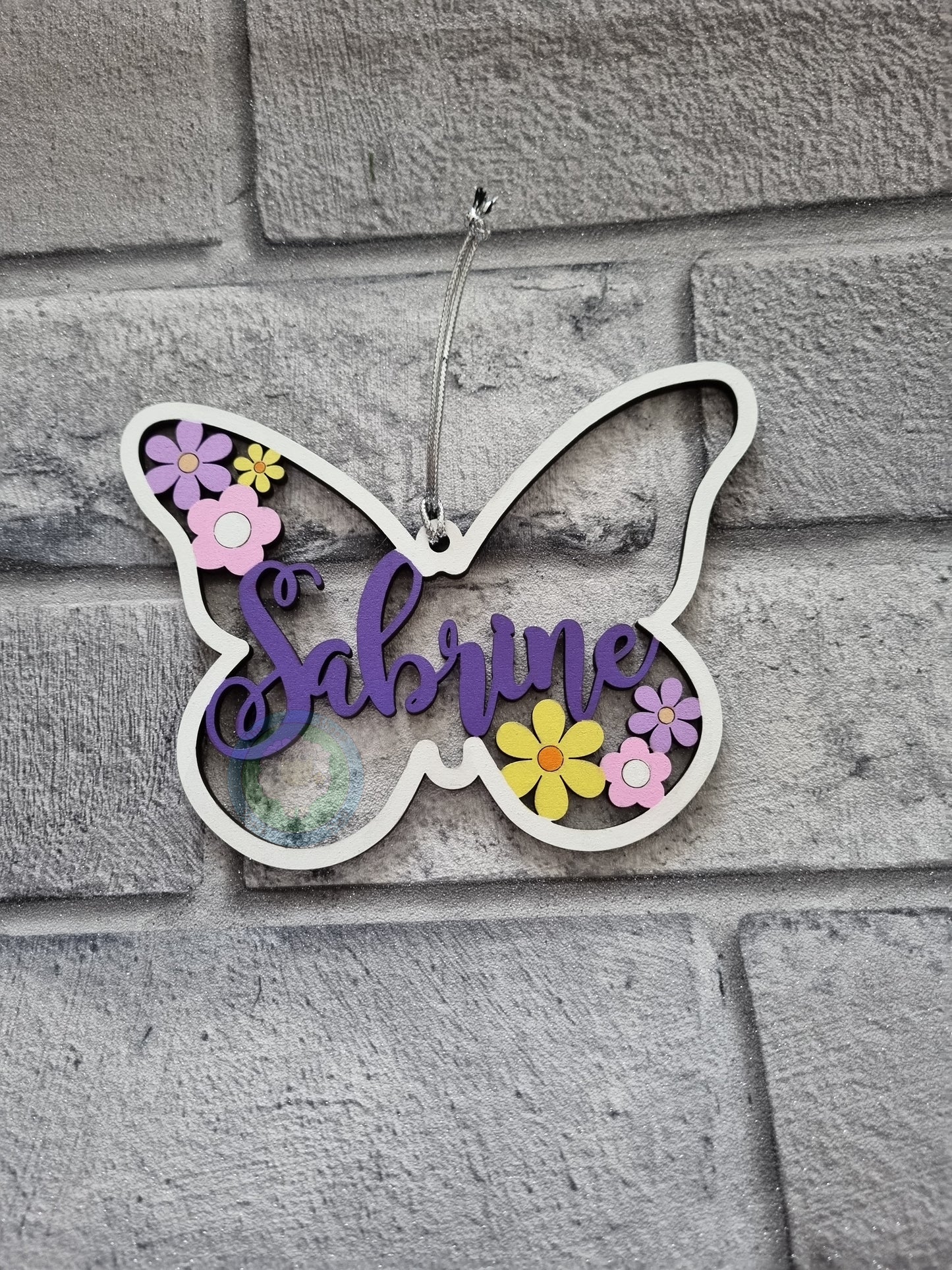 Personalised and Customisable Wooden Butterfly Name Decoration/Plaque