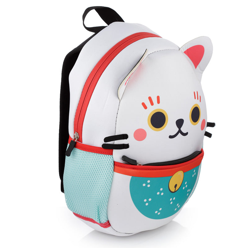 Maneki Neko Lucky Cat Neoprene Childrens Backpack / Rucksack
