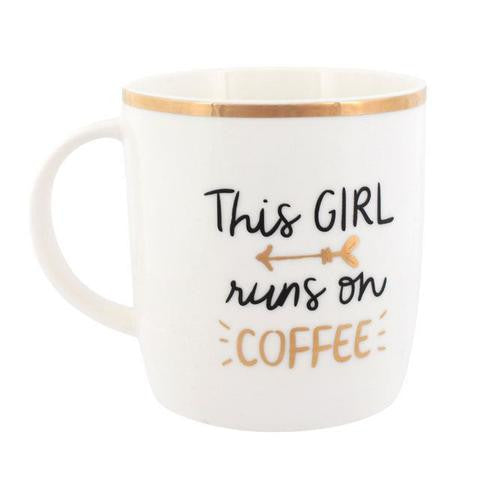 'This Girl Runs on Coffee' Mug