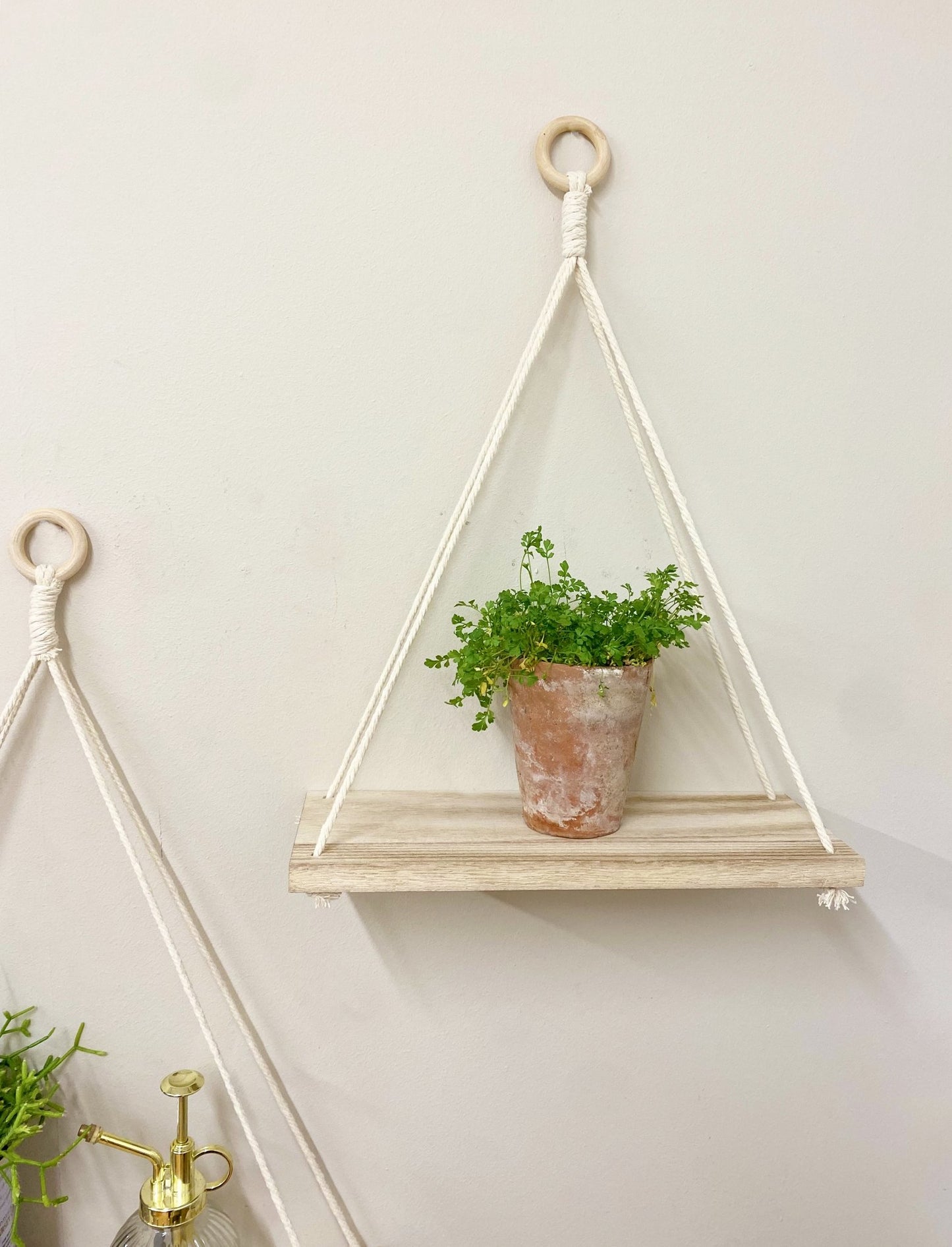Set of Two Hanging Wall Shelves - UK Only