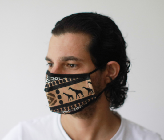 Tribal Africa Reusable Face Mask including 1 PM2.5 Filter (Large - Adult)