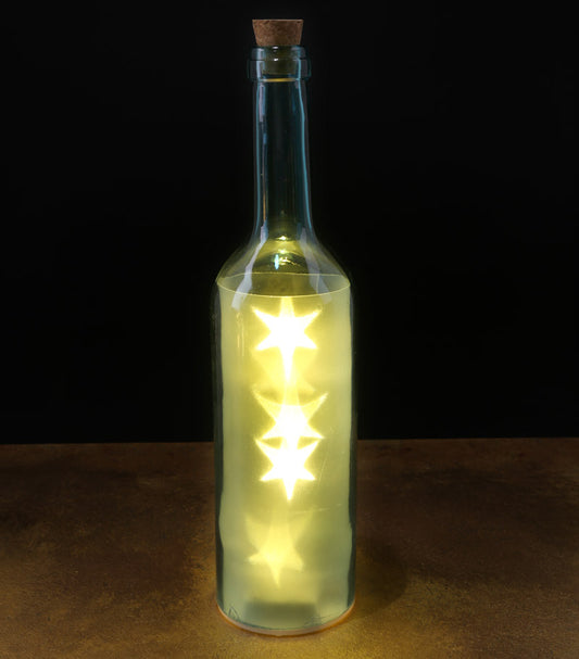 Reduced to Clear: Decorative Bottle with LED Lights (Only Blue & Pink Remaining)
