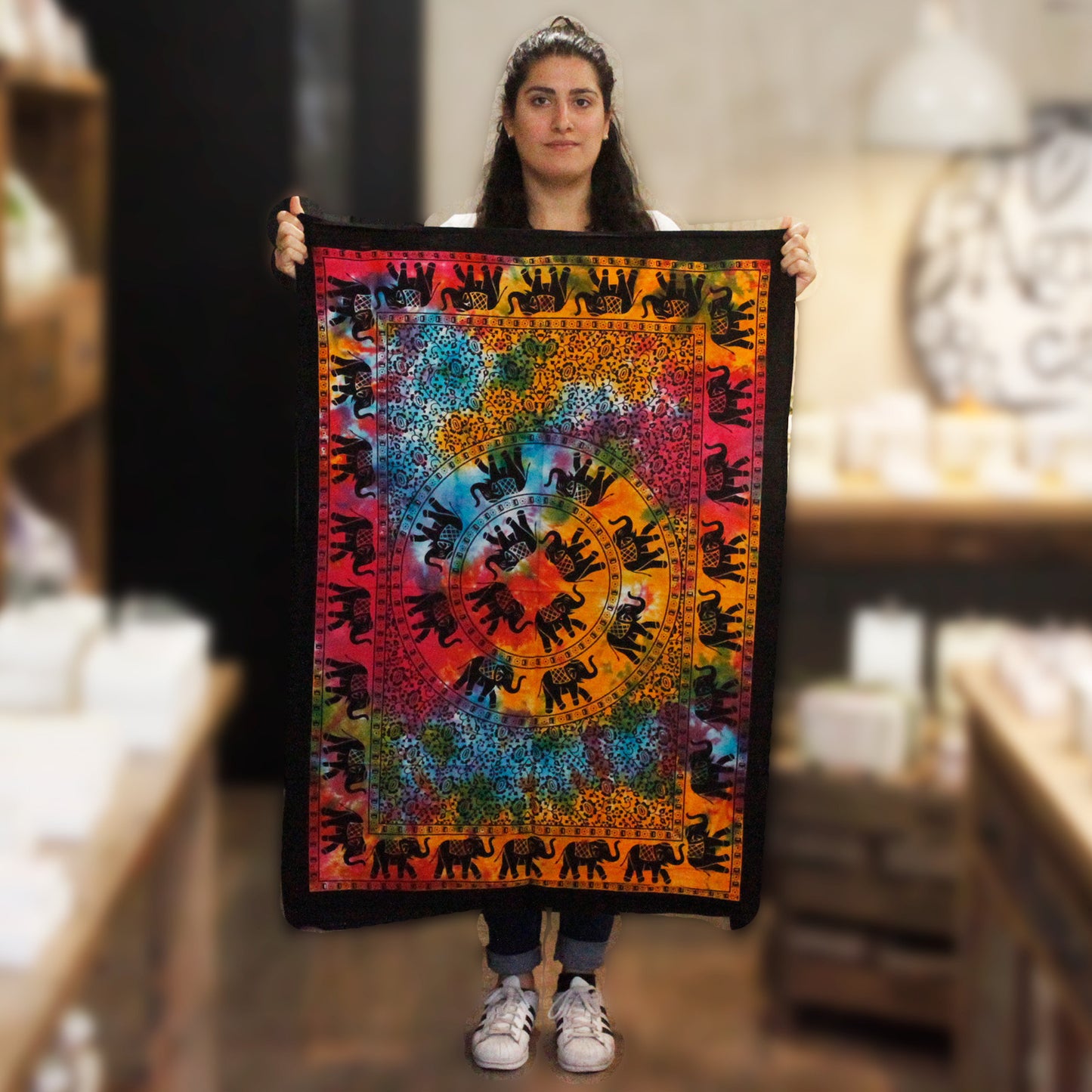 Cotton Art - Elephant Mandala Wall Hanging