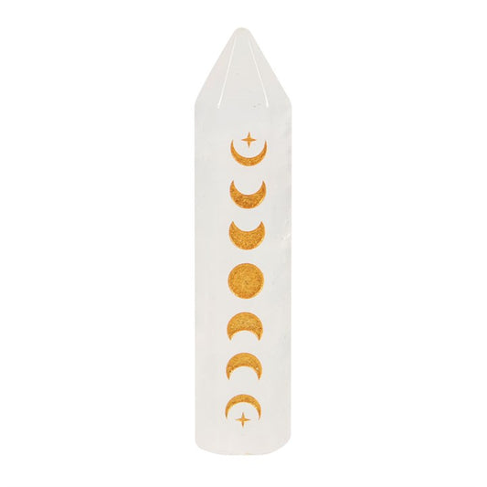 Clear Quartz Moon Phase Crystal Point (5cm)