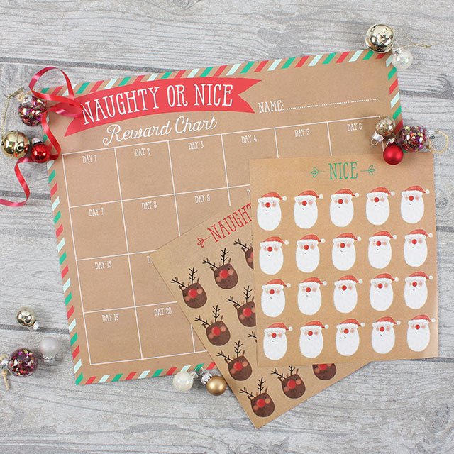 Naughty or Nice Christmas Reward Chart