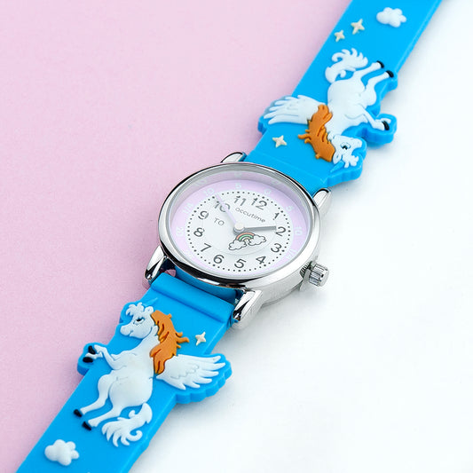 Childrens Personalised Rainbow Unicorn Watch