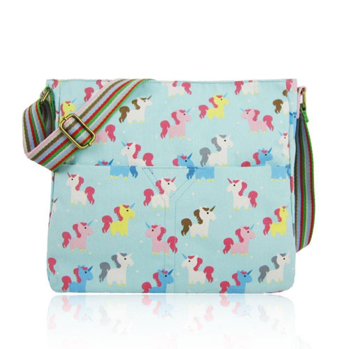Unicorn Canvas Cross Body Bag - Various Colours Available