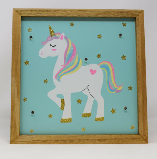 Unicorn Magic MDF Light Up Plaque