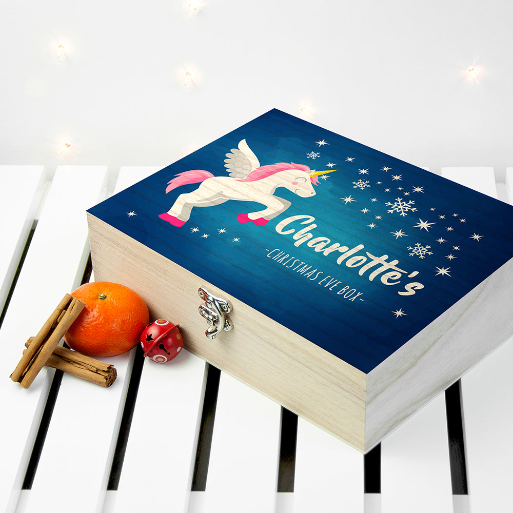 Personalised Unicorn Christmas Eve Box - Small or Large