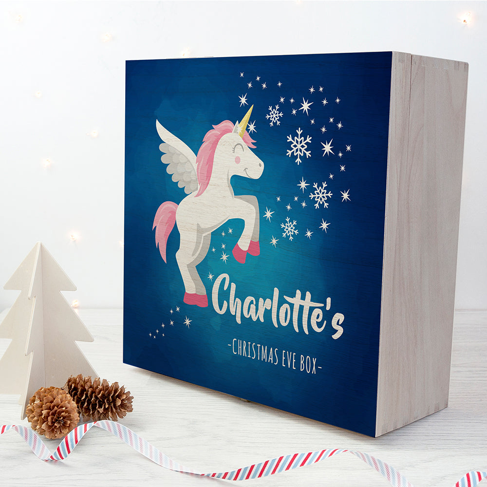 Personalised Unicorn Christmas Eve Box - Small or Large
