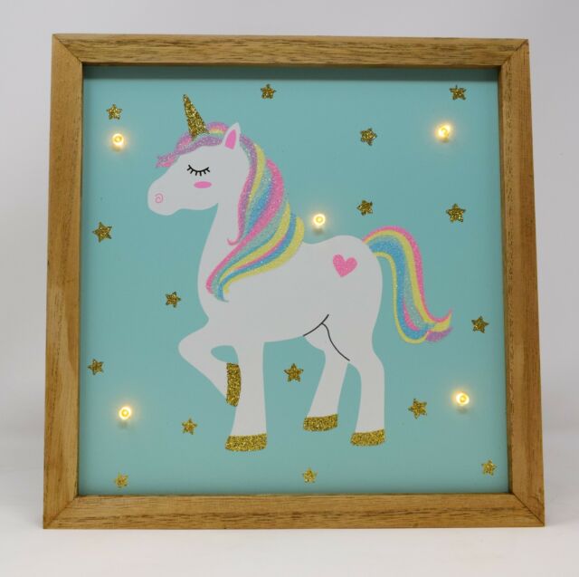 Unicorn Magic MDF Light Up Plaque