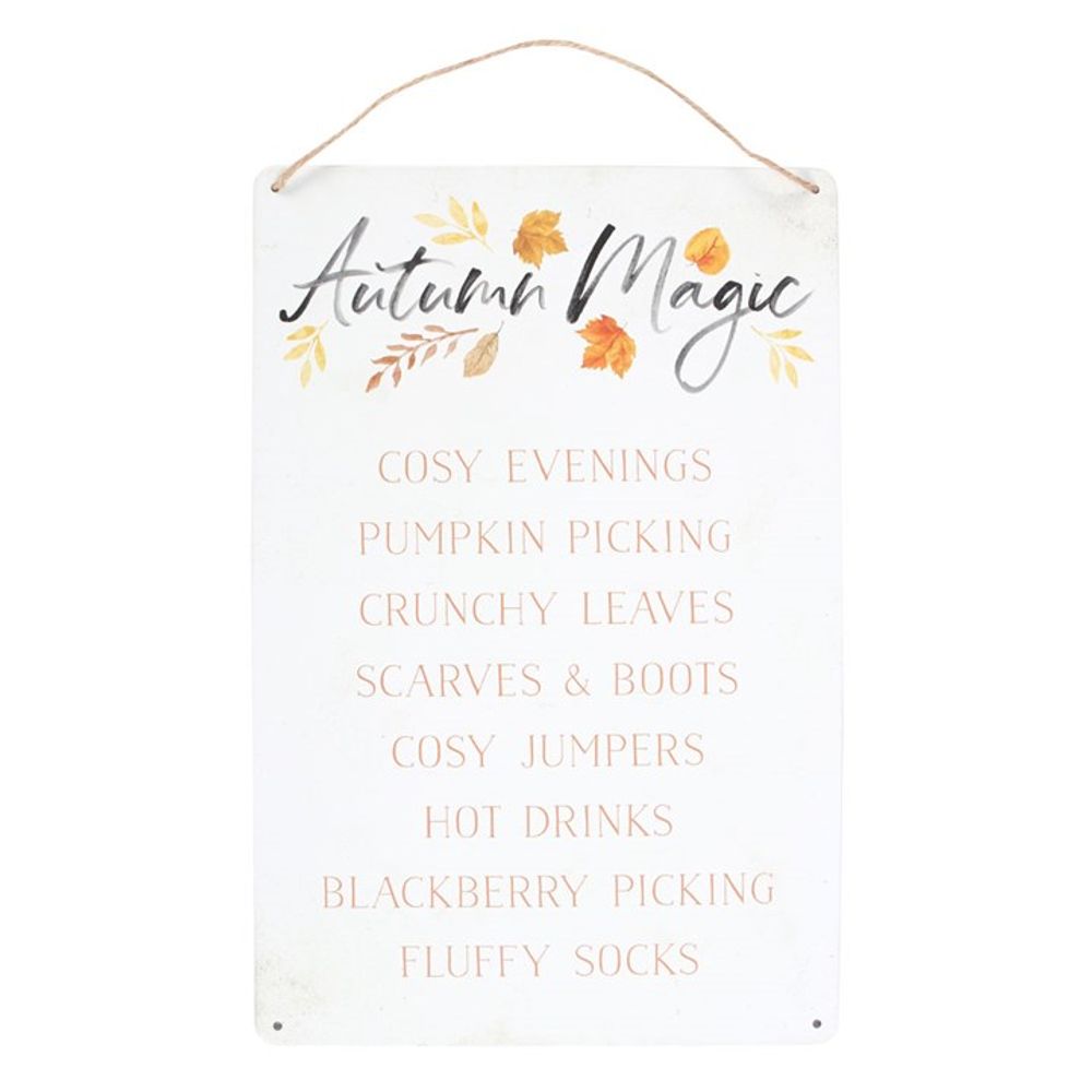 'Autumn Magic' Metal Hanging Sign