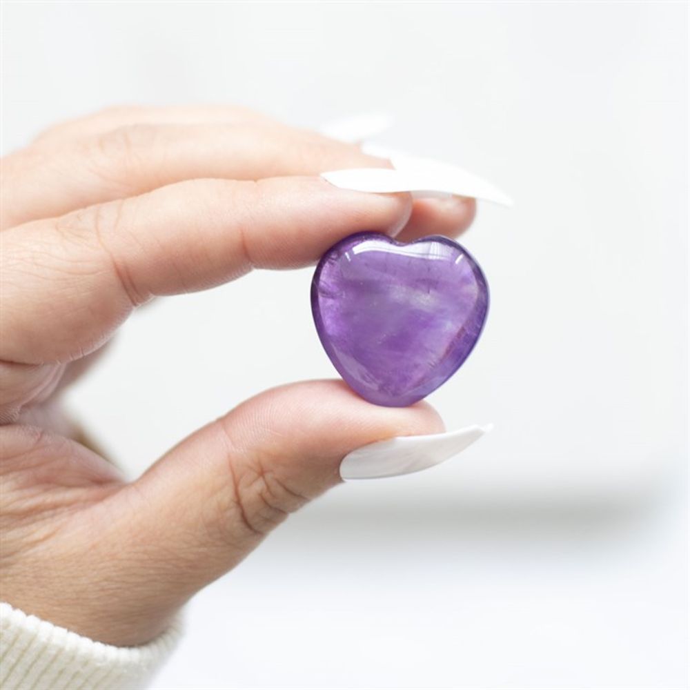 'You Are Special to Me' Amethyst Crystal Heart in a Bag