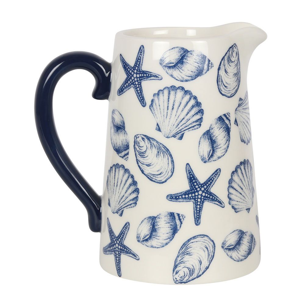 Seashell Ceramic Flower Jug (17cm)