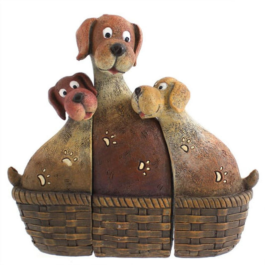 Dog Family In Basket (Trio) Ornament