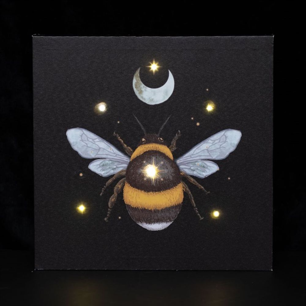Forest Bee Light Up Canvas Plaque (30cm x 30cm)