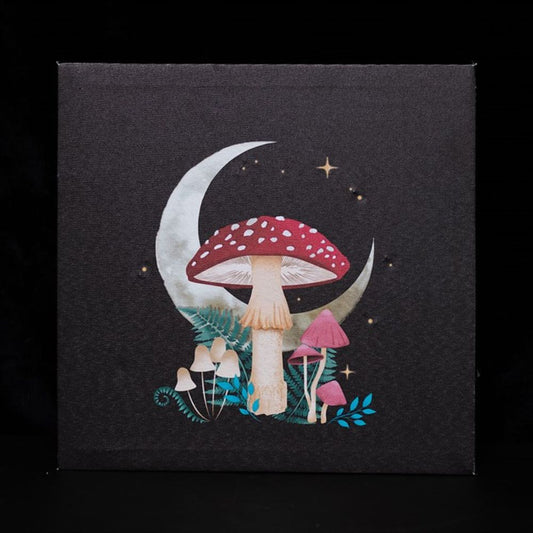 Forest Mushroom Light Up Canvas Plaque (30cm x 30cm)