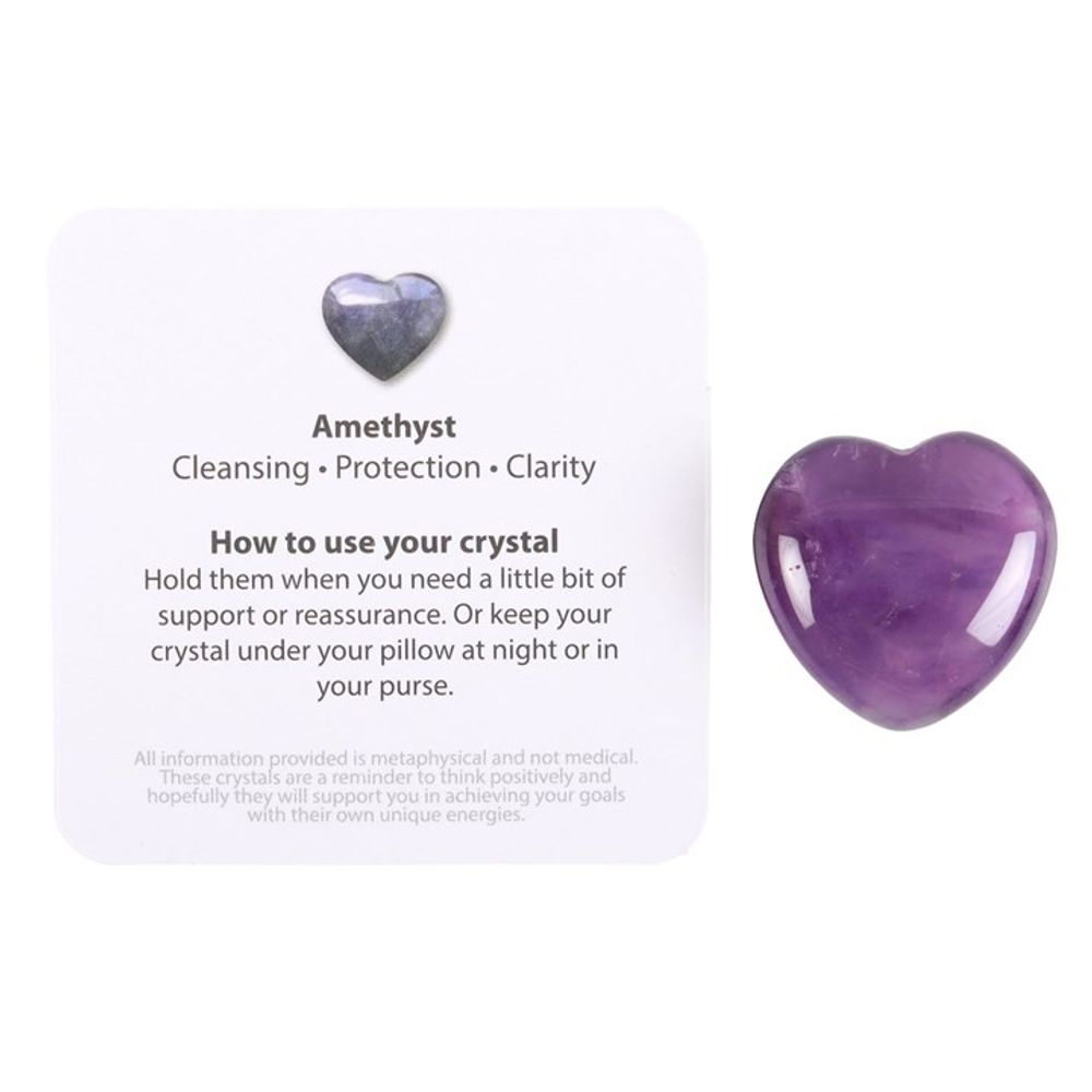 'You Are Special to Me' Amethyst Crystal Heart in a Bag