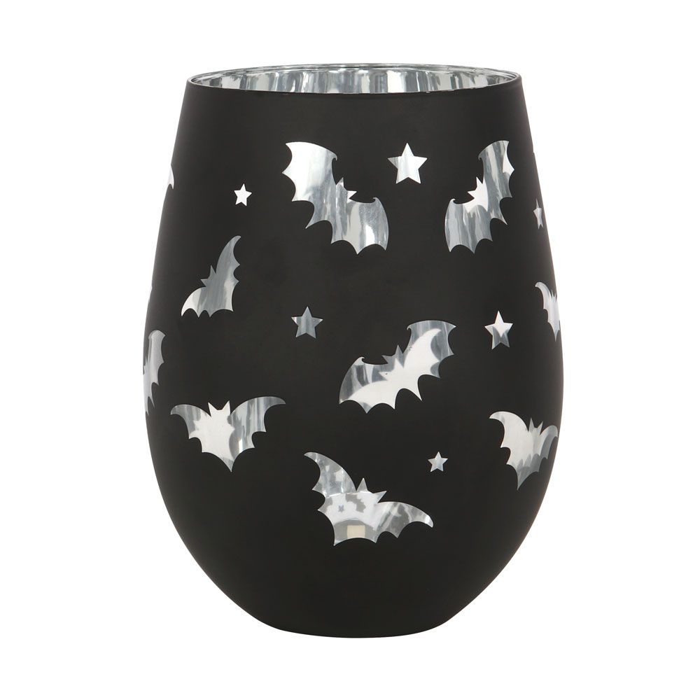 Bat Stemless Wine Glass (great for Halloween)