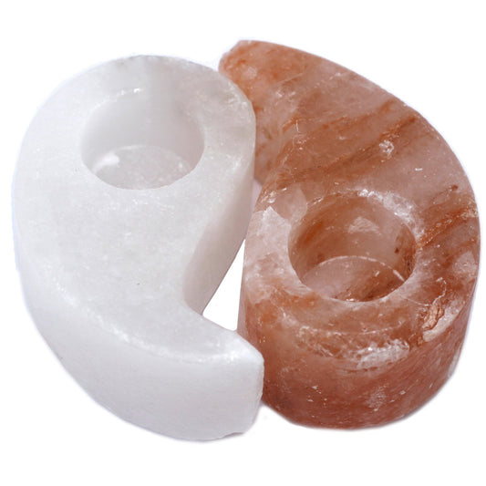Himalayan Salt Ying Yang Polished Tealight Holder