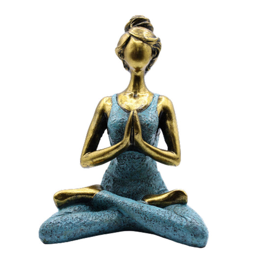 Bronze/Turquoise Yoga Lady Ornament