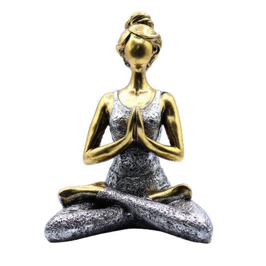 Bronze/Silver Yoga Lady Ornament
